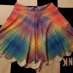 Tartan rainbow shorties